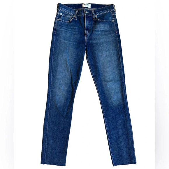 AGOLDE Sophie Jeans Crop Skinny Mid Rise Raw Hem Medium Wash Women’s Size 26 - Picture 2 of 9